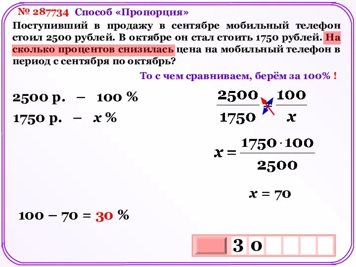 № 287734 Поступивший в продажу в сентябре мобильный телефон стоил 2500