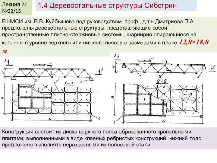 Лекция 22 №22/15 1.4 Деревостальные структуры Сибстрин В НИСИ им. В.В.