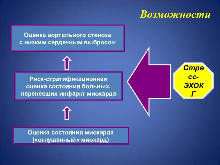 Оценка состояния миокарда («оглушенный» миокард) Риск-стратификационная оценка состояния больных, перенесших инфаркт