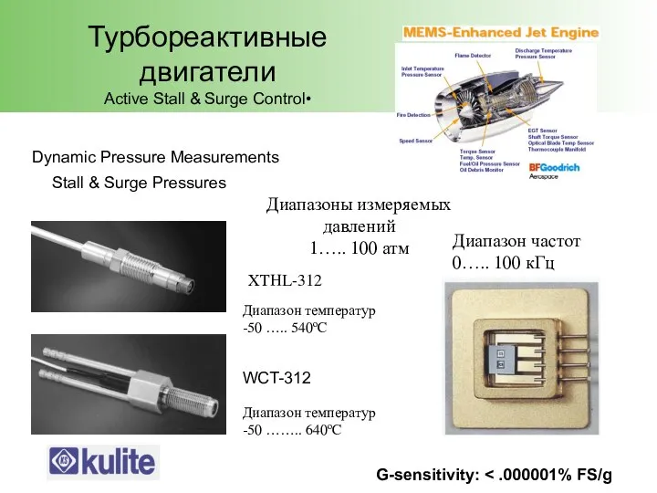 XTHL-312 Stall & Surge Pressures Dynamic Pressure Measurements Диапазон температур -50