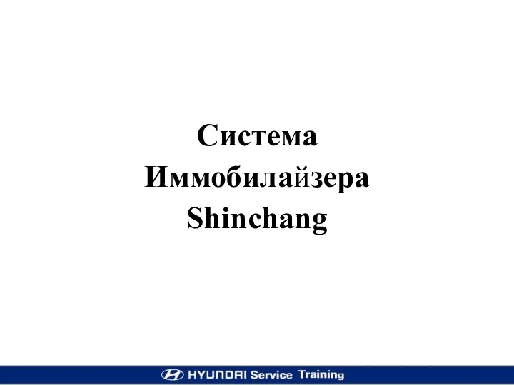 Система Иммобилайзера Shinchang