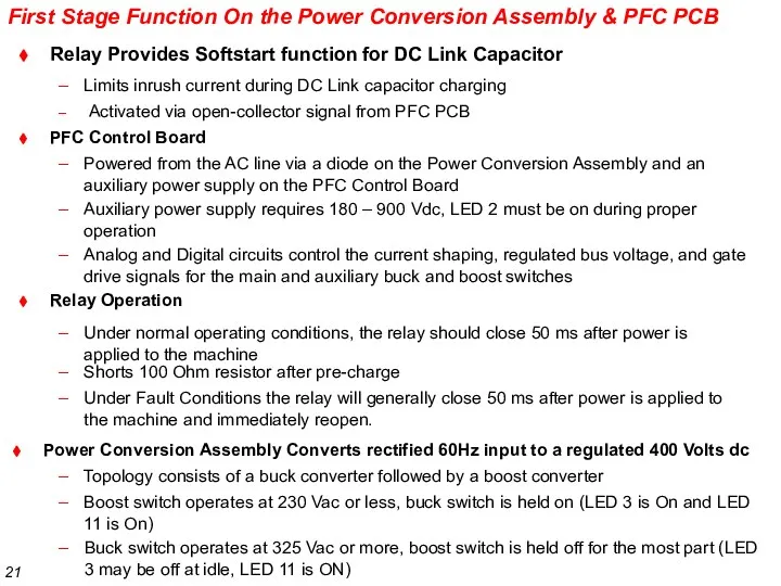 Analog and Digital circuits control the current shaping, regulated bus voltage,