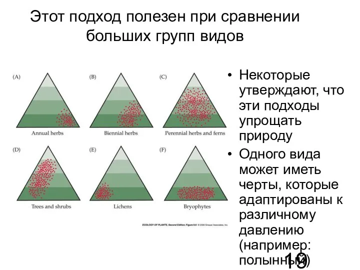 Этот подход полезен при сравнении больших групп видов Некоторые утверждают, что