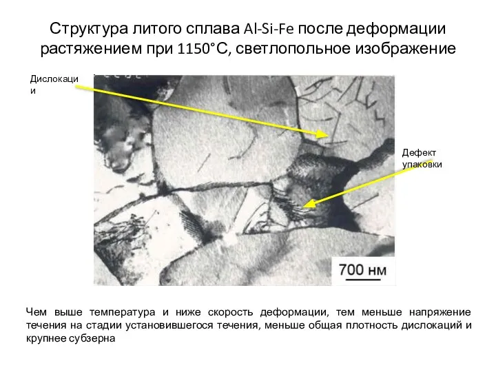 Чем выше температура и ниже скорость деформации, тем меньше напряжение течения