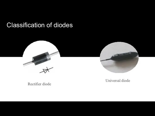 Classification of diodes Rectifier diode Universal diode