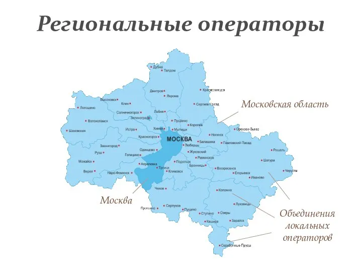 Региональные операторы Москва Московская область Объединения локальных операторов