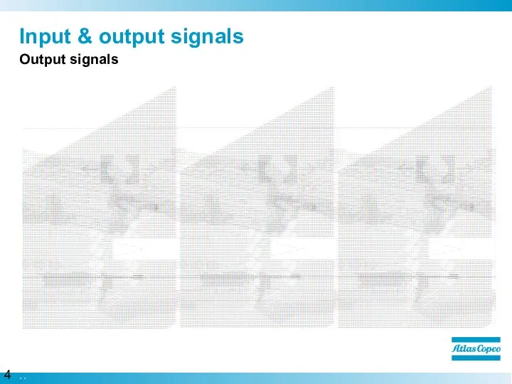 Input & output signals Output signals
