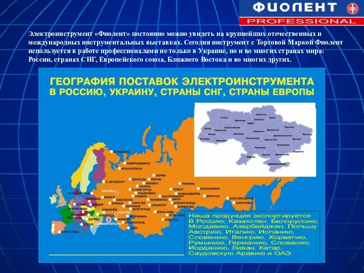 Электроинструмент «Фиолент» постоянно можно увидеть на крупнейших отечественных и международных инструментальных