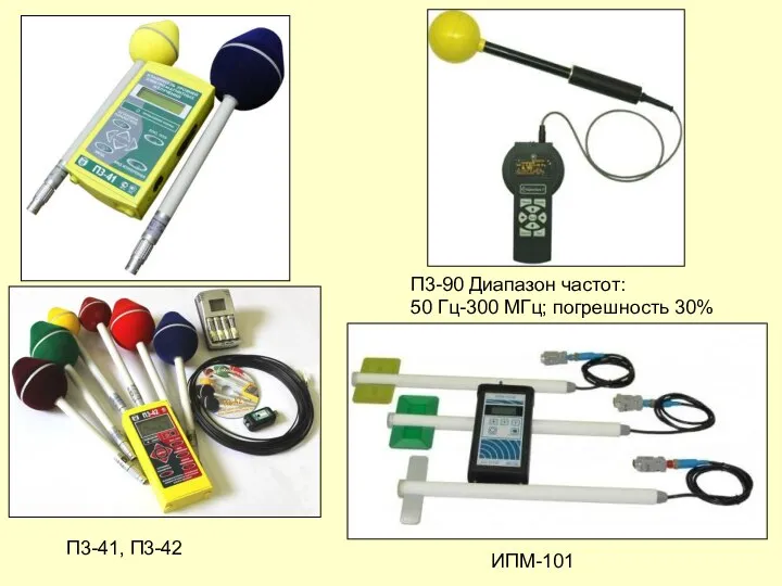 П3-90 Диапазон частот: 50 Гц-300 МГц; погрешность 30% ИПМ-101 П3-41, П3-42