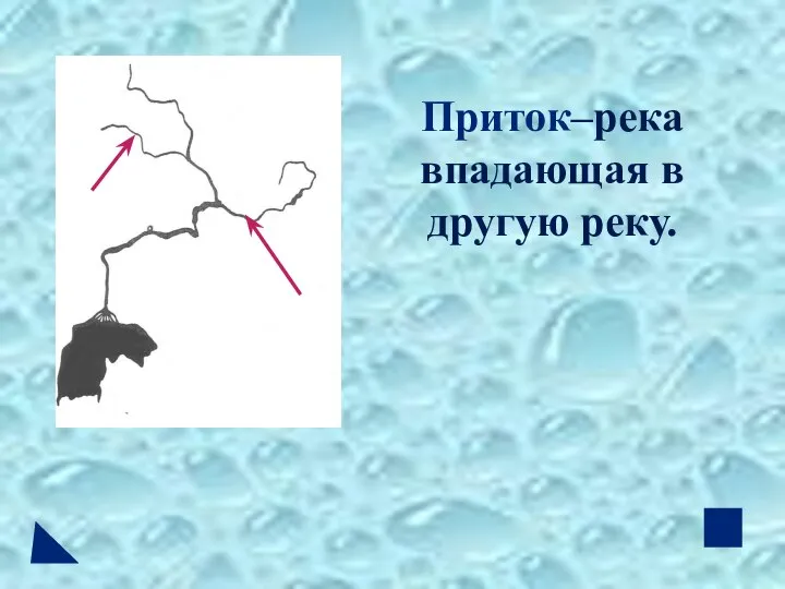 Приток–река впадающая в другую реку.