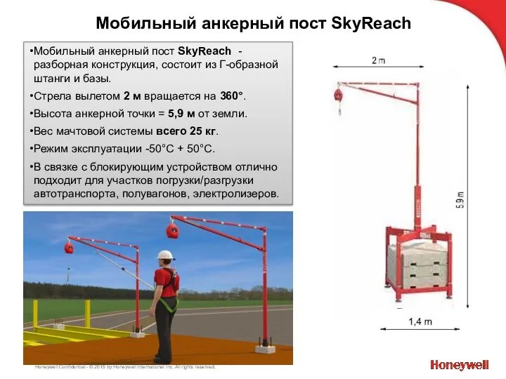 Мобильный анкерный пост SkyReach Мобильный анкерный пост SkyReach - разборная конструкция,