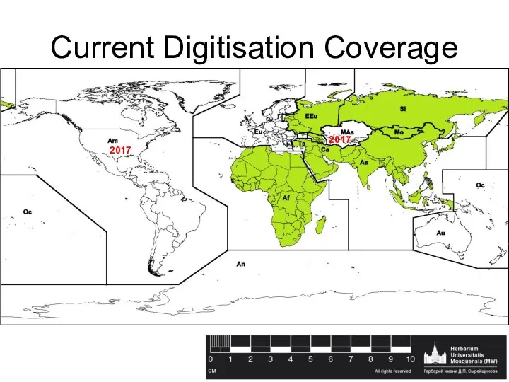 Current Digitisation Coverage 2017 2017