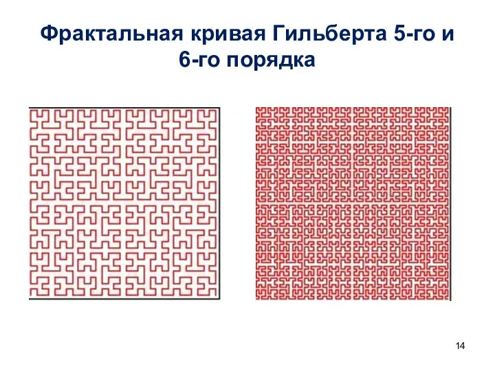 Фрактальная кривая Гильберта 5-го и 6-го порядка