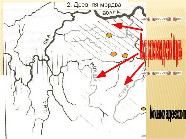 Места расселения древней мордвы 2. Древняя мордва Могильники андреевского типа