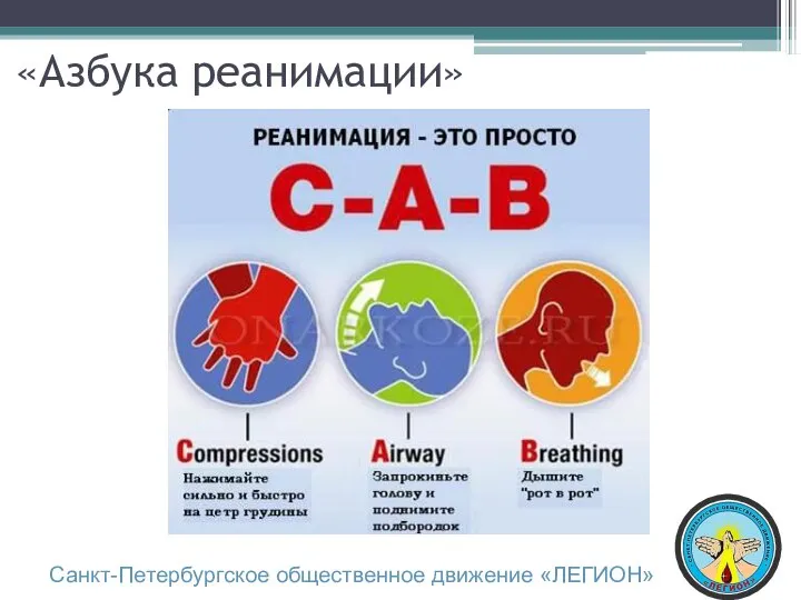 «Азбука реанимации» Санкт-Петербургское общественное движение «ЛЕГИОН»