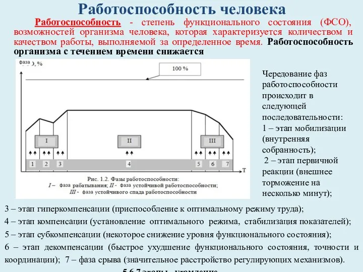 Работоспособность человека Работоспособность - степень функционального состояния (ФСО), возможностей организма человека,