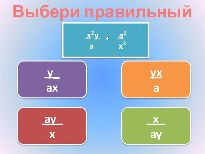 Выбери правильный ответ yx a ay_ x y_ ax x_ ay x2y a2 a x3