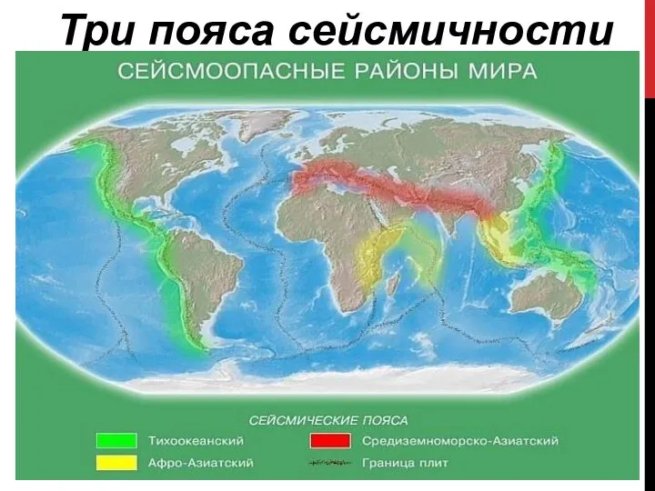 Три пояса сейсмичности