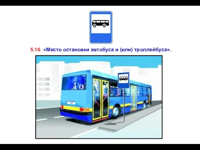 5.16 «Место остановки автобуса и (или) троллейбуса».