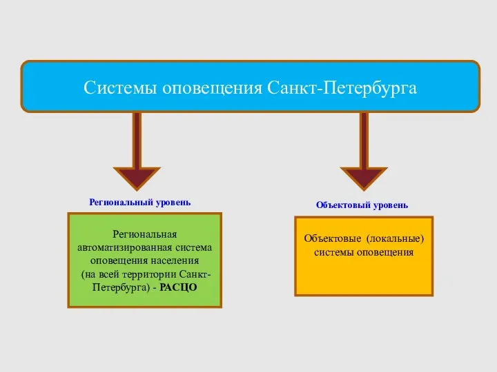 Системы оповещения Санкт-Петербурга Региональная автоматизированная система оповещения населения (на всей территории