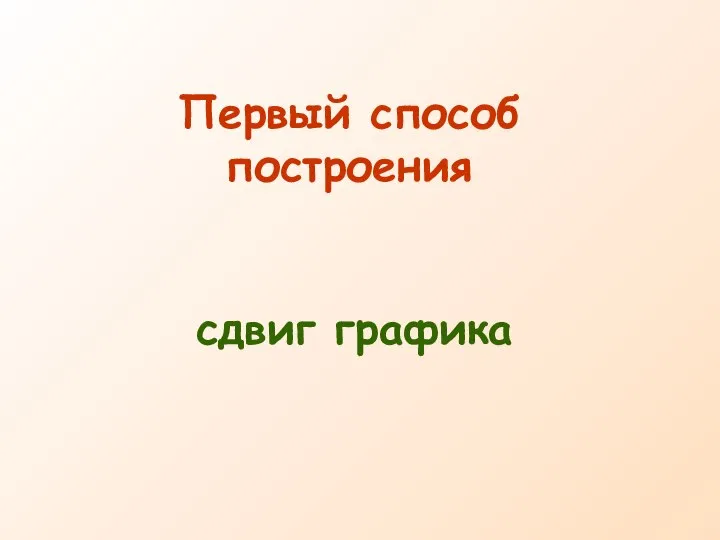 Первый способ построения сдвиг графика