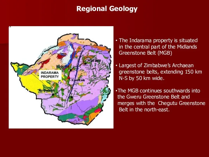 Regional Geology The Indarama property is situated in the central part