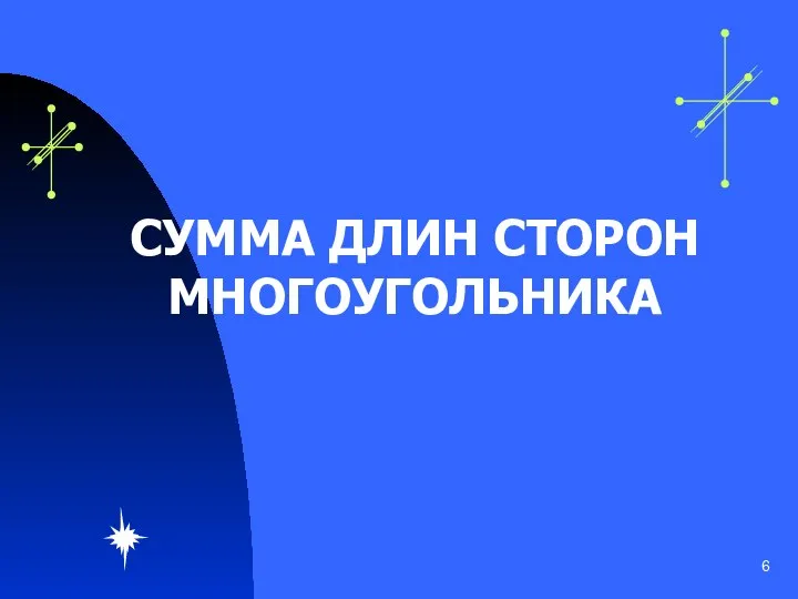 СУММА ДЛИН СТОРОН МНОГОУГОЛЬНИКА