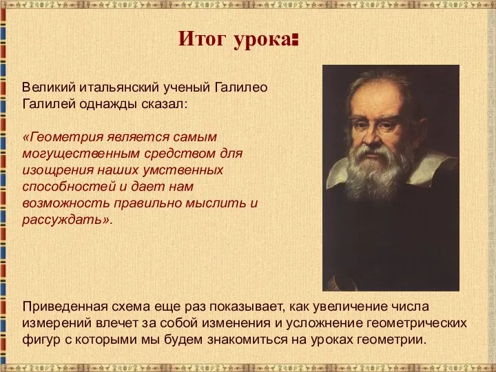 Великий итальянский ученый Галилео Галилей однажды сказал: «Геометрия является самым могущественным