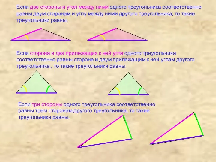 Если две стороны и угол между ними одного треугольника соответственно равны