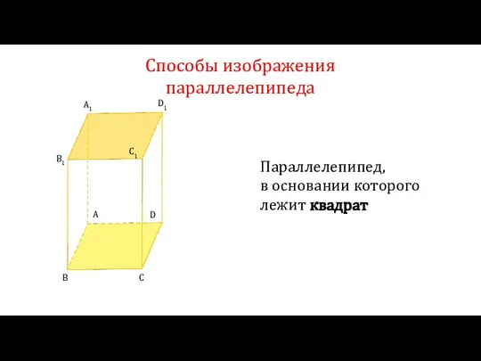 A1 B1 C1 B C A D D1 Параллелепипед, в основании