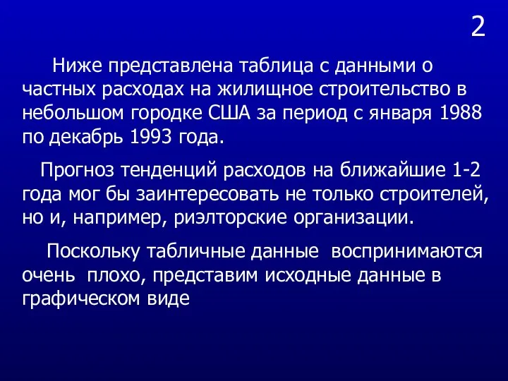 2 Ниже представлена таблица с данными о частных расходах на жилищное