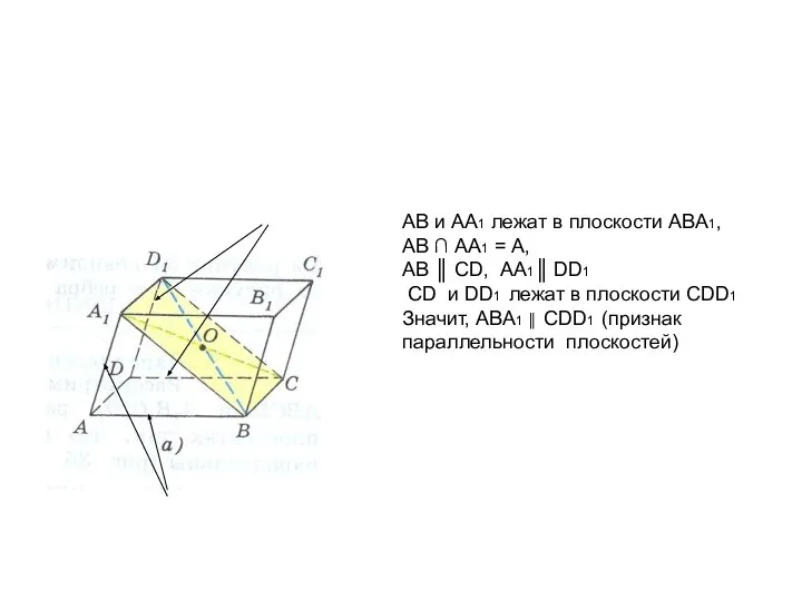 АВ и АА1 лежат в плоскости АВА1, АВ ∩ АА1 =