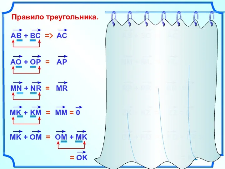 Правило треугольника. RR = 0