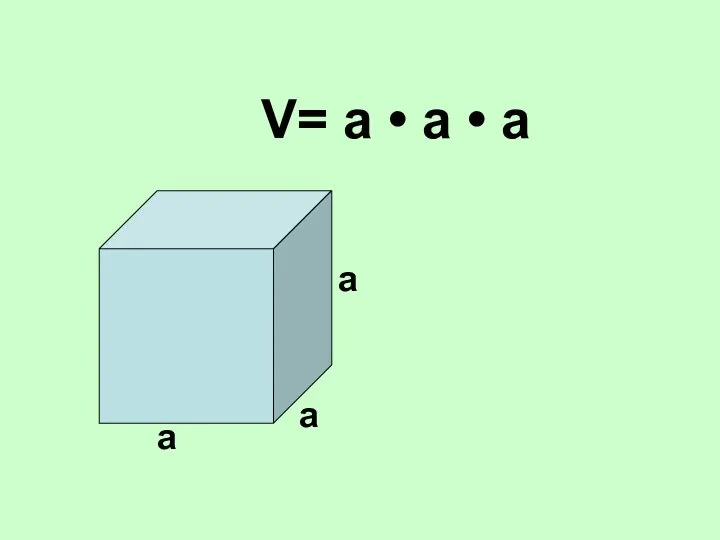 V= a • a • a a a a