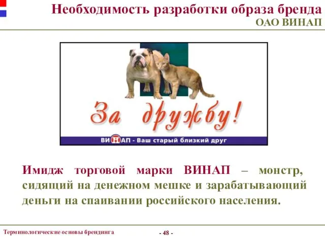 - - Терминологические основы брендинга - - Необходимость разработки образа бренда