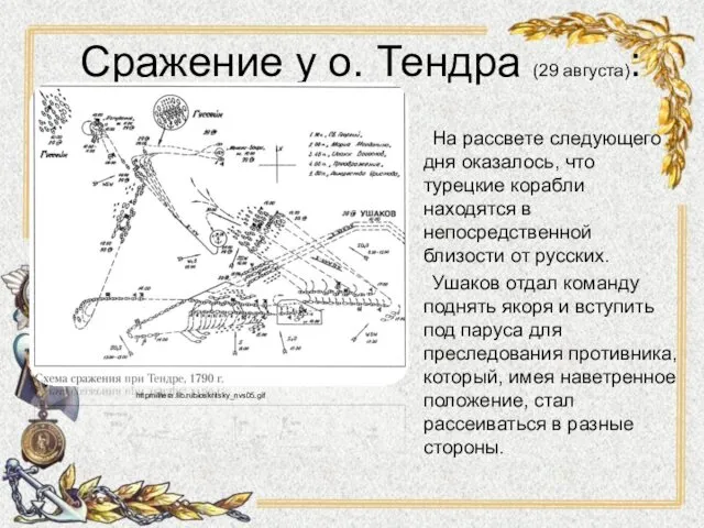 Сражение у о. Тендра (29 августа): На рассвете следующего дня оказалось,