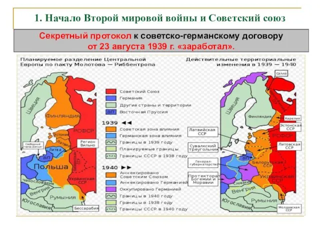 1. Начало Второй мировой войны и Советский союз Секретный протокол к