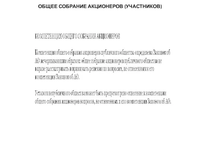 ОБЩЕЕ СОБРАНИЕ АКЦИОНЕРОВ (УЧАСТНИКОВ)