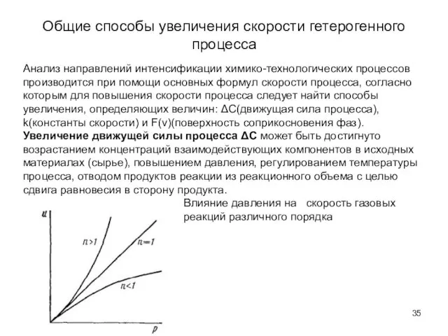 Общие способы увеличения скорости гетерогенного процесса Анализ направлений интенсификации химико-технологических процессов