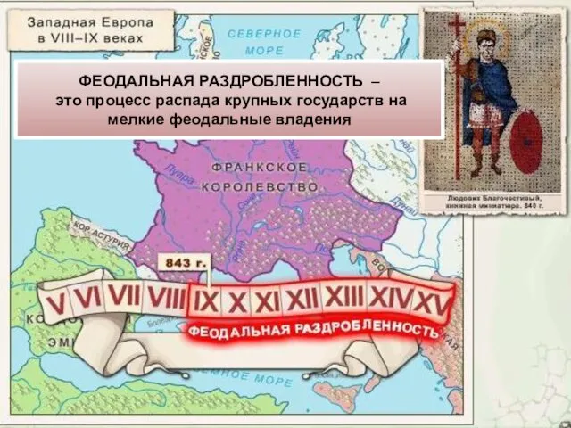 ФЕОДАЛЬНАЯ РАЗДРОБЛЕННОСТЬ – это процесс распада крупных государств на мелкие феодальные владения