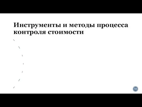 Инструменты и методы процесса контроля стоимости