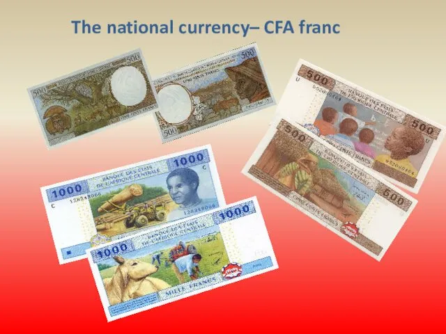 The national currency– CFA franc