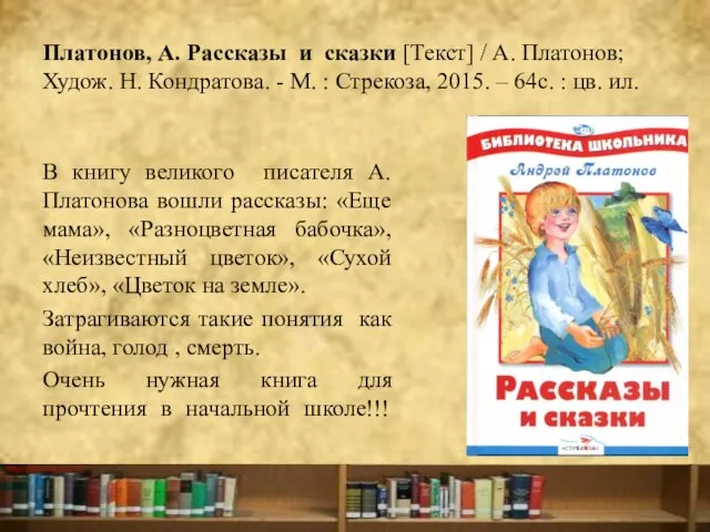 Платонов, А. Рассказы и сказки [Текст] / А. Платонов; Худож. Н.