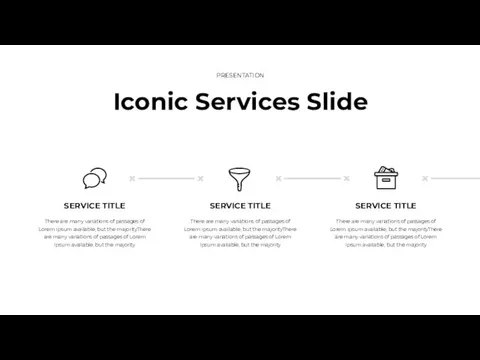 Iconic Services Slide PRESENTATION There are many variations of passages of