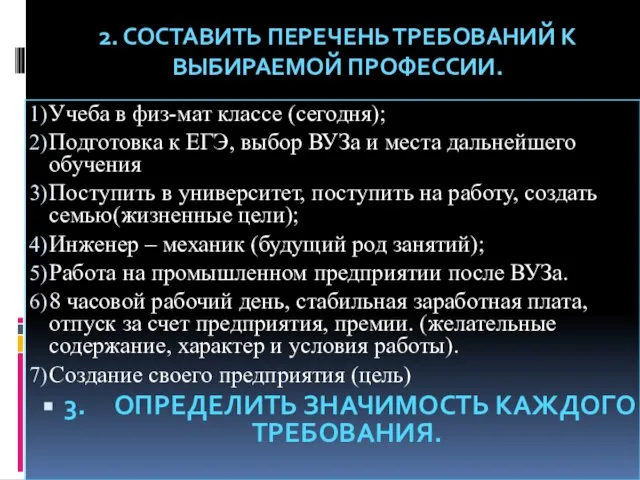 Учеба в физ-мат классе (сегодня); Подготовка к ЕГЭ, выбор ВУЗа и