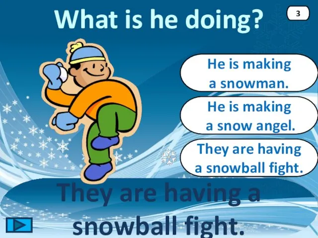 They are having a snowball fight. They are having a snowball