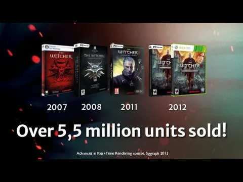 Over 5,5 million units sold! Advances in Real-Time Rendering course, Siggraph 2013