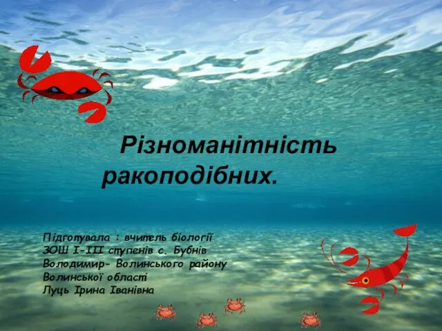 Різноманітність ракоподібних