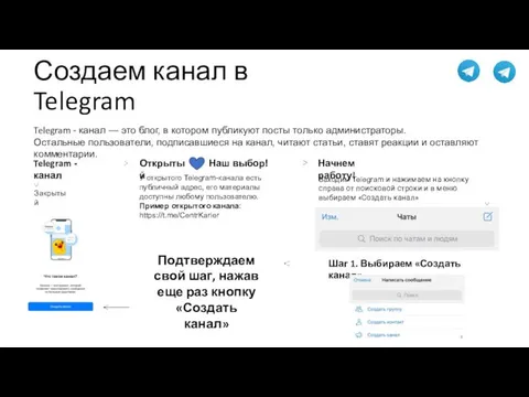 Создаем канал в Telegram Telegram - канал — это блог, в