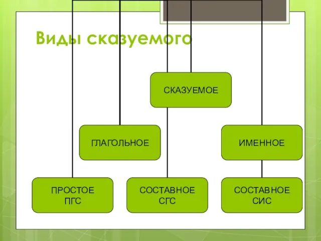 Виды сказуемого